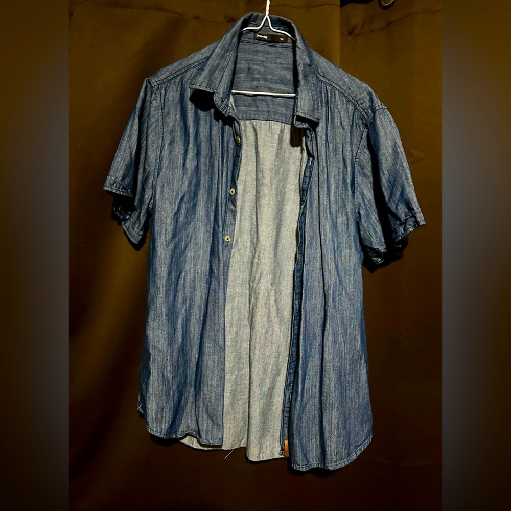 Vintage Short sleeves blouse jeans by Hering, Size Large